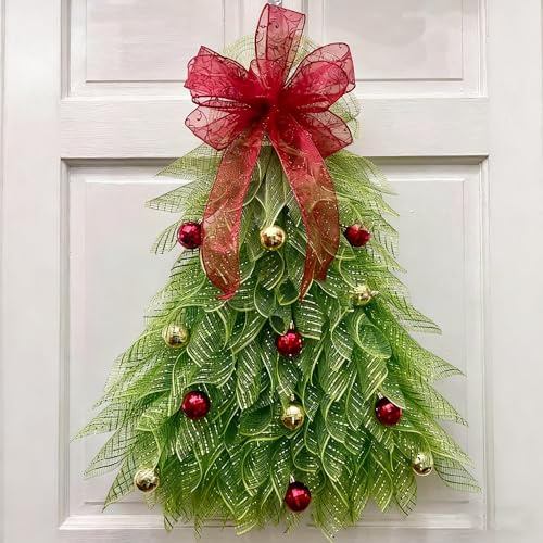 Ghirlanda di Natale per porta 50 cm, ghirlanda natalizia in stile rustico, decorazione natalizia per porta di casa, finestra, camino, festa di matrimonio (HS)