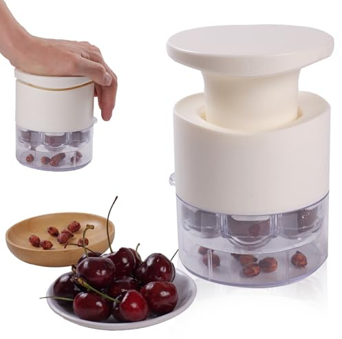 QUIXELL-SH Cherry Pitter, 7-in-1 Multi Cherry Pitter Tool for Multiple Cherries, Quick Pit Remover and Cherry Seed Remover