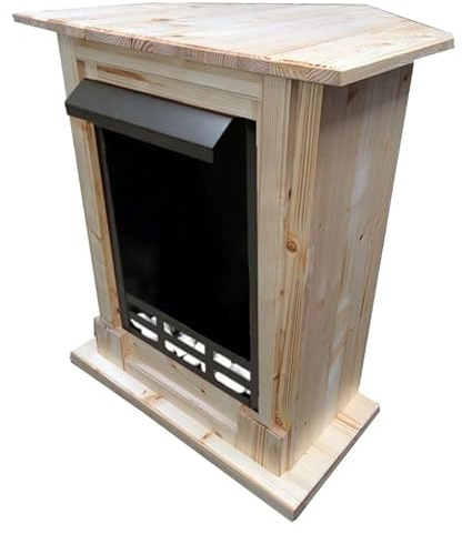 Kaminbau Mierzwa Dekokamin Kaminkonsole Ecke Modell Madrid Natur passend für Kamineinsätze