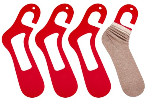 PH PandaHall 4pcs Sockenbretter Acryl Sockenspanner Sockenformer Rot Socken Häkel Lineal Socken Strick Kit Stretcher Formen Zum DIY Stricken Häkeln Ausstellen 31x8.4cm