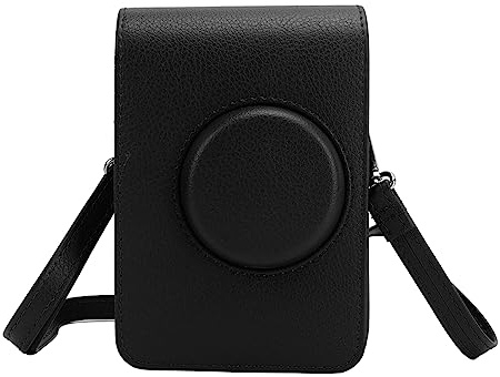 RASTKY Protective Camera Retro PU Leather Camera Bag with Shoulder Strap (Black)