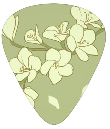 12 Stück Cartoon Begonia Gitarre Plektrum-Set - Perfekt für Anfänger und Profis (Bass, Elektro- und Akustikgitarren)