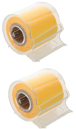HOODANCOS Rotolo di Nastro Adesivo per Promemoria 2 Pezzi, Blocco Note Autoadesivo Arancione, Carta Adesiva a Pezzi con Bordo a Strappo, Forniture per Ufficio e Scuola, Formato Compatto