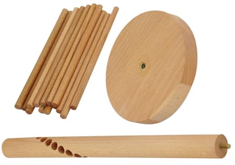 CONGARTENO Support à Nouilles Suspendu en Bois Naturel pour Séchage Rapide, Étagère à Pâtes Fraîches Multi-usages, Ustensile la Cuisine Maison Professionnel, Séchoir Spaghetti Robuste