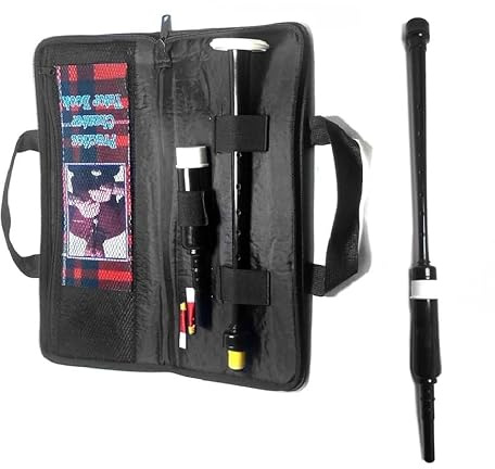 22 Long Rosewood Bagpipe Practice Chanter – Black/Natural + 2 Reeds | Pipe Trainer for Beginners (Black Finish)