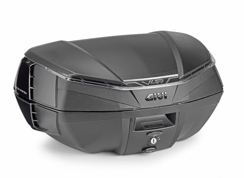 Generico V49NB AIR VALIGIA BAULETTO TOP CASE compatibile con supporti GIVI MONOKEY MOTO SCOOTER V49 NERO + SCHIENALINO E235S-2