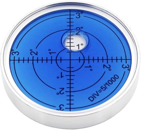 Nivel de burbuja magnético redondo, equipo mecánico de 60x10mm(Blue in White)