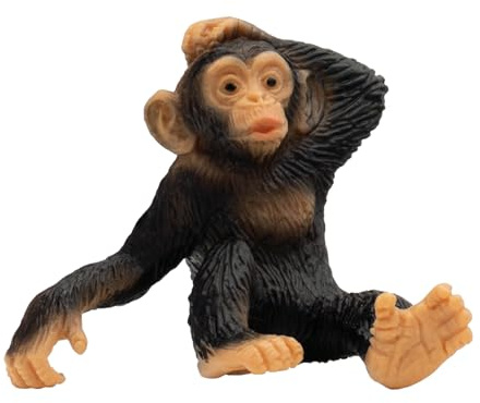 Bullyland 63686 - Spielfigur Schimpansen-Baby, ca. 5,3 cm große Tierfigur, detailgetreu, PVC-frei, ideal als kleines Geschenk für Kinder ab 3 Jahren