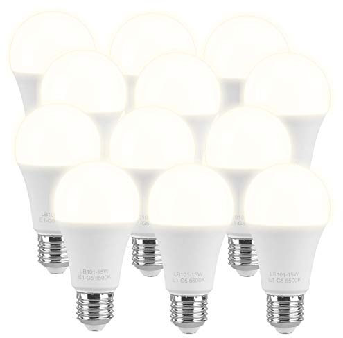 Luminea LED-Glühlampe E27: 12er-Set LED-Lampe, E27, 11 W (ersetzt 120 W), 1.350 lm, warmweiß (LED-Birnen E27 warmweiss, Beleuchtung, Wohnzimmerleuchten)