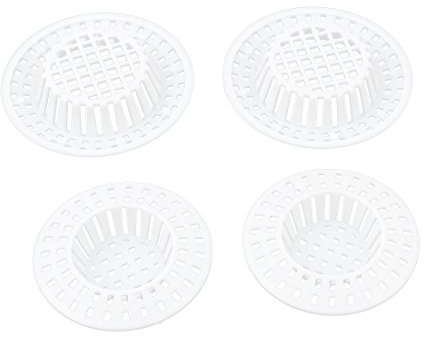 sourcingmap Salle Bains Lavabo Filtre à Évier en Plastique Bouchon Vidange Panier Crépine Baignoire Cheveux 4pcs