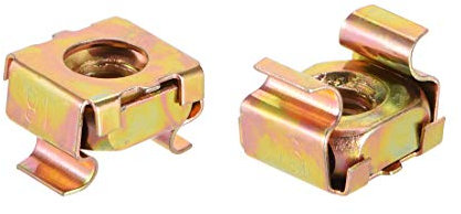 sourcing map 20 Pcs M6 Käfigmuttern für Server Rack Schrank Kohlenstoffstahl gelb verzinkt de