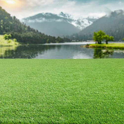 Steffensmeier Kunstrasen Highland | Sonnenstunden: 25.000 | 35 mm | Outdoor | Meterware | wasserfest | Grün, Größe: 300x250 cm