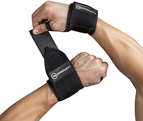 SinOVATI Fitness handledsbandage, handledsstöd sport, handledsskydd för fitness, crossfit, kalisthentics, styrketyftning, bodybuilding, handledsskydd, fitness (stark, svart)