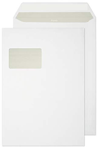 Blake Purely Everyday 23772 Briefumschläge Haftklebung Mit Fenster Weiß C4 324 x 229 mm - 100 g/m² | 250 Stück