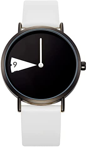 SHENGKE Minimalistische Damenuhr mit Lederband Ultra Dünn Mode Kreative Wasserdicht