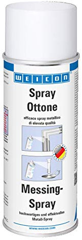 WEICON Spray Ottone | 400 ml | Vernice spray metallica