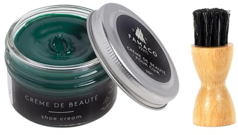 Famaco 50ml Leather Deluxe Cream Polish for Boots and Shoes with Application Brush - Nourish and Protect Leather with this cream polish Kit for Boots and Shoes