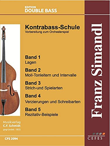 Kontrabass-Schule Teil 1 (Band 1-5) - Vorbereitung zum Orchesterspiel - Autor: Franz Simandl - 9790500334743