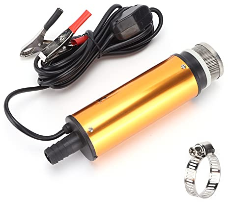 Bomba de Transferencia de Combustible de 24 V Mini Bomba de Aceite Eléctrica Portátil Bomba de Transferencia de Combustible Bomba de Agua Sumergible para Bombear Agua de Aceite con Filtr