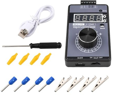 generador de señal de corriente de voltaje, generador de señal portátil, tensión ±0-5-10 V corriente 0-4-20 mA, calibrador de fuente de señal analógica, para probar y calibrar equipos y electrónicos