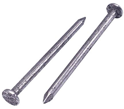 Paquete de 400 clavos de acero de 1,6 x 25 mm, cabeza redonda plana, clavos de alambre brillante comunes multiusos, carpintería (400, 1,6 x 25 mm)