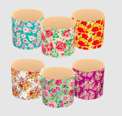 OLYMP 5er Set Backform-Set für Osterkuchen Blumen H 8,5 cm, ∅ 9 cm