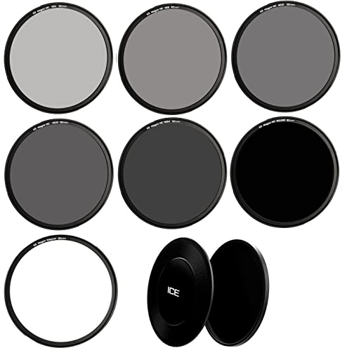 ICE Magco 82mm ND Stack Cap Set Slim 6 Filter ND4 ND8 ND16 ND32 ND64 ND1000 Magnetic MC Optical Glass Incl Adapter 82