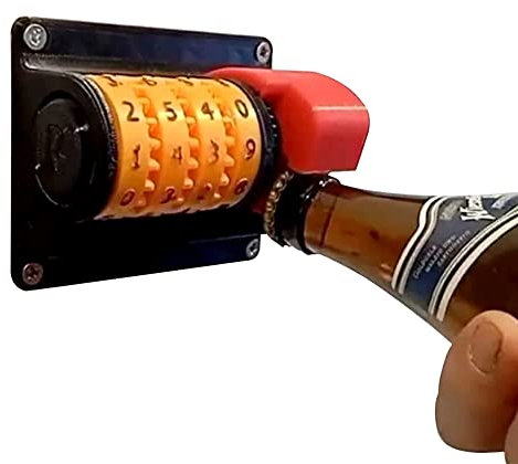 GOUDAN Abrebotellas montado en la pared Contador de cerveza Abridor de botellas con números precisos, Abrelatas manual Abrebotellas de cerveza para cocina Barra de pared Restaurante