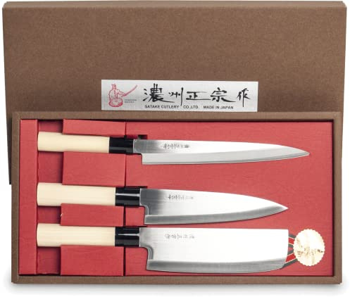 SATAKE [ Sashimi + Gyutou + Nakiri ] 3 japanische Messer, Küchenmesser AUS JAPAN