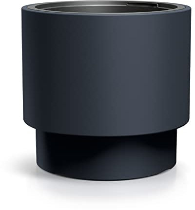 Tymar Blumentopf mit Einsatz, Blumenkübel aus Kunststoff, Übertopf, Pflanzkübel Gross(Anthrazit HEOS,ø 30 cm)