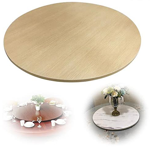 REDEXI 80cm Plateau De Service Rotatif Grande Table À Manger Plateau Tournant Rond en Bois Massif Plateau Rotatif Comptoir De Cuisine Paresseux Susan Heavy Duty Plaque Tournante (Color : Original Woo