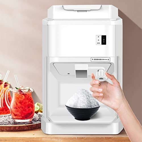 XDLYWUZIQ Electric Ice Crusher, Ice Shaver, Snow Cone Maker for Commercial&Home, 200kg/H,400kg/H, Full Open Design for Easy Cleaning, Snow Cone Maker for Home Kitchen Cafe Restaurant,200kg/H