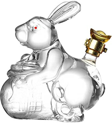 ZzzaNa Caraffa Decanter a Forma di Animale Trasparente con Tappo for la casa Brocca
