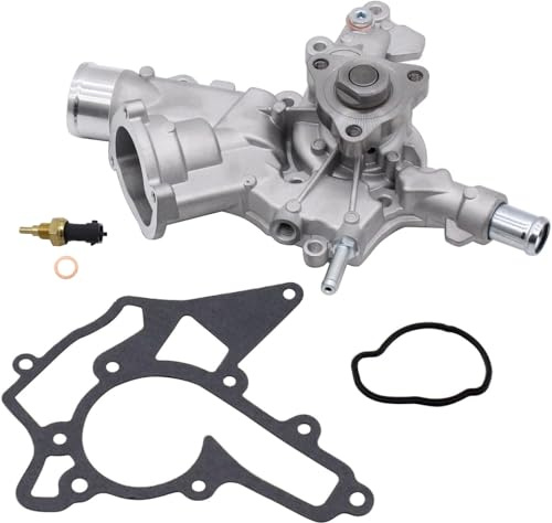 SHLPDFM Bomba de agua de refrigeración, Bomba de agua coche, Bomba de refrigerante con junta para Opel Agila Astra H CORSA C D MERIVA TIGRA 1.0 1.2 1.4