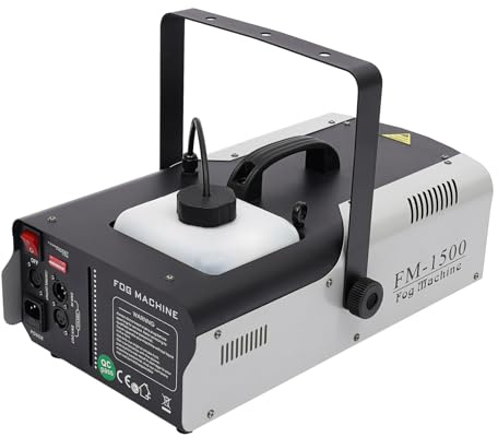PUDLOR Nebelmaschine, 1500W 3in1 RGB LED Nebelmaschine Bühnenlicht Kabellose Fernbedienung Fog Machine Nebler mit Fernsteuerung für Party, Hochzeit, Bar, Club, Weihnachten, Halloween