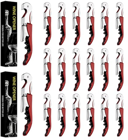 MADEHAY 5 Stück Rot Kellnermesser 3-in-1 Flaschenöffner