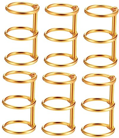 Gogogmee 6St Bindemittel büromaterial bürozubehör kugelbinder Memo-Halter Ringe für Loseblattbücher Ring für lose Blätter schnellhefter Notizbuch Binderinge loser Blattbindungsring Metall