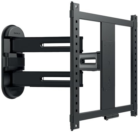 SANUS Height Adjustable Full Motion TV Wall Mount for 32” to 65” TVs – Raise or Lower TV 3” After Install – Maximizes Compatibility with Your Setup – 3 Step DIY w/Smooth Extension, Tilt & Swivel