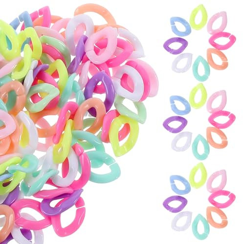 IWOWHERO 800stücke Acryl Verbindungsringe Ovale Linking Für Schlüsselanhänger Handwerksprojekte Langlebige Und Wiederverwendbare Kettenverbindungen Für Taschenketten Und Mehr