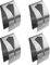 PERSENTU 4 Pcs Self Adhesive Towel Holders, Stainless Steel Tea Towel Hook Rack Towel Cloth Holders No Drilling Hand Towel Hooks for Home Kitchen Bathroom Wall and Door