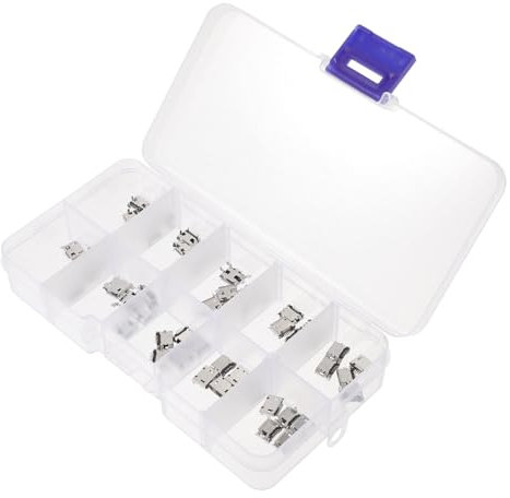 OSALADI Connecteur Micro USB Femelle à Souder 5 Broches en Cuivre 50 Pièces Adaptateur De Réparation Prise USB Remplacement Multiport pour Électronique Soudure Outil Habitat