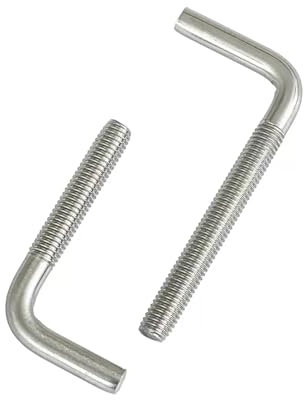 1-10 pezzi Vite a forma di 7 in acciaio inossidabile 304/Vite quadrata/Vite a forma di L/Bullone di ancoraggio a forma di 7 M4 M5 M6 M8 M10 M12(2pcs M8X120)