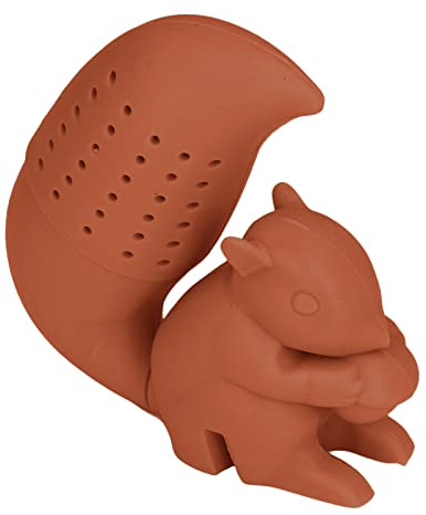Silikon-teägg, livsmedelssäker, ekorrformad sil, söt, säker, köldbeständig, ekorre tesil format filter, kaffefilter, elastisk, för