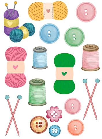 Edible print A4 Knitting theme Cake topper set cake decorations wafer card NOT-PRECUT - Hen party/Birthday