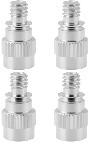 VGOL Adattatore Valvola Auto Schrader AV A Francese Da 4 Pezzi Per Schrader A Dunlop Per Bicicletta 4,8x7,5x18,5 Mm