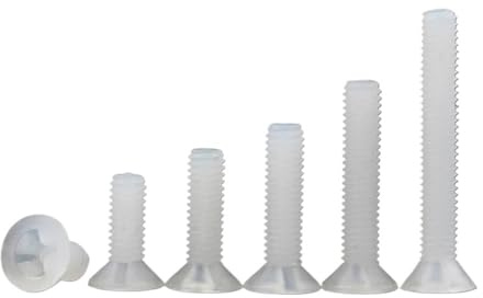 50 Stück M2 M2.5 weiße Nylon-Senkkopfschrauben, isolierte Schrauben(5mm,M2-50pccs)