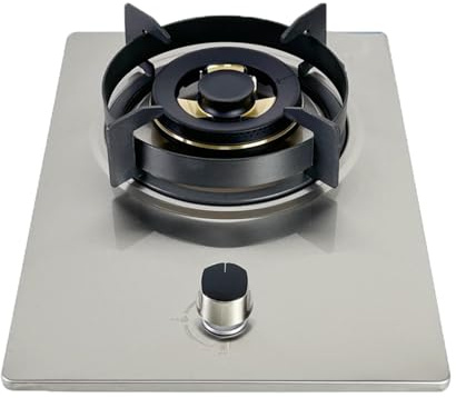 FITIOS Gas Hob, Portable Gas Stove 1 Burner,5.2kW Stainless Steel Camping Stove,LPG/NG Cooktop With Flameout Protection,For Outdoor RV Hiking BBQ(LPG)(LPG)