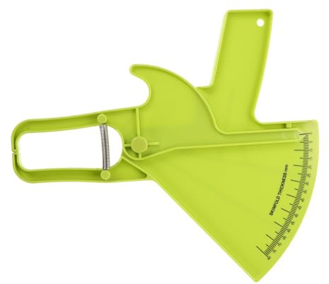 Anneome Calibrador Preciso de Plástico Verde Fácil de Usar de Grasa Corporal para Medir Porcentaje de Grasa en Casa o Seguimiento Fitness Personal