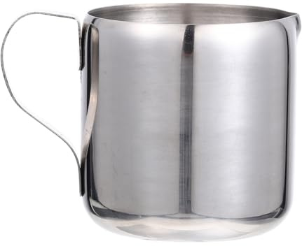 UTHCLO Pichet Mousseur Lait Inox Résistant avec Poignée Confortable pour Cappuccino et Latte Art Facile à Nettoyer Cadeau pour Amateurs de Café