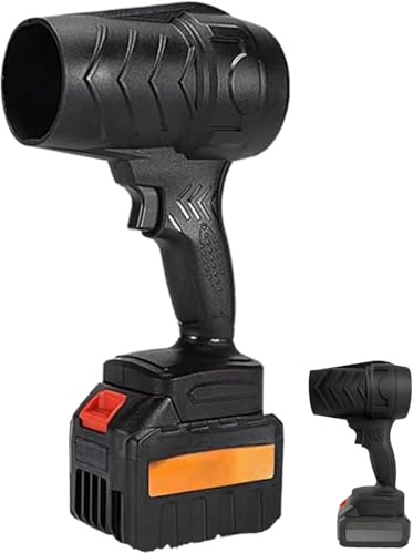 Turbo Jet Blower, sladdlös handhållen fläkt med 2 batterier och 1 laddare för uteplats rengöring, blåsande löv, torkning, camping